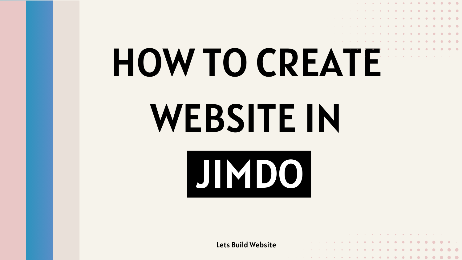how to create website in jimdo