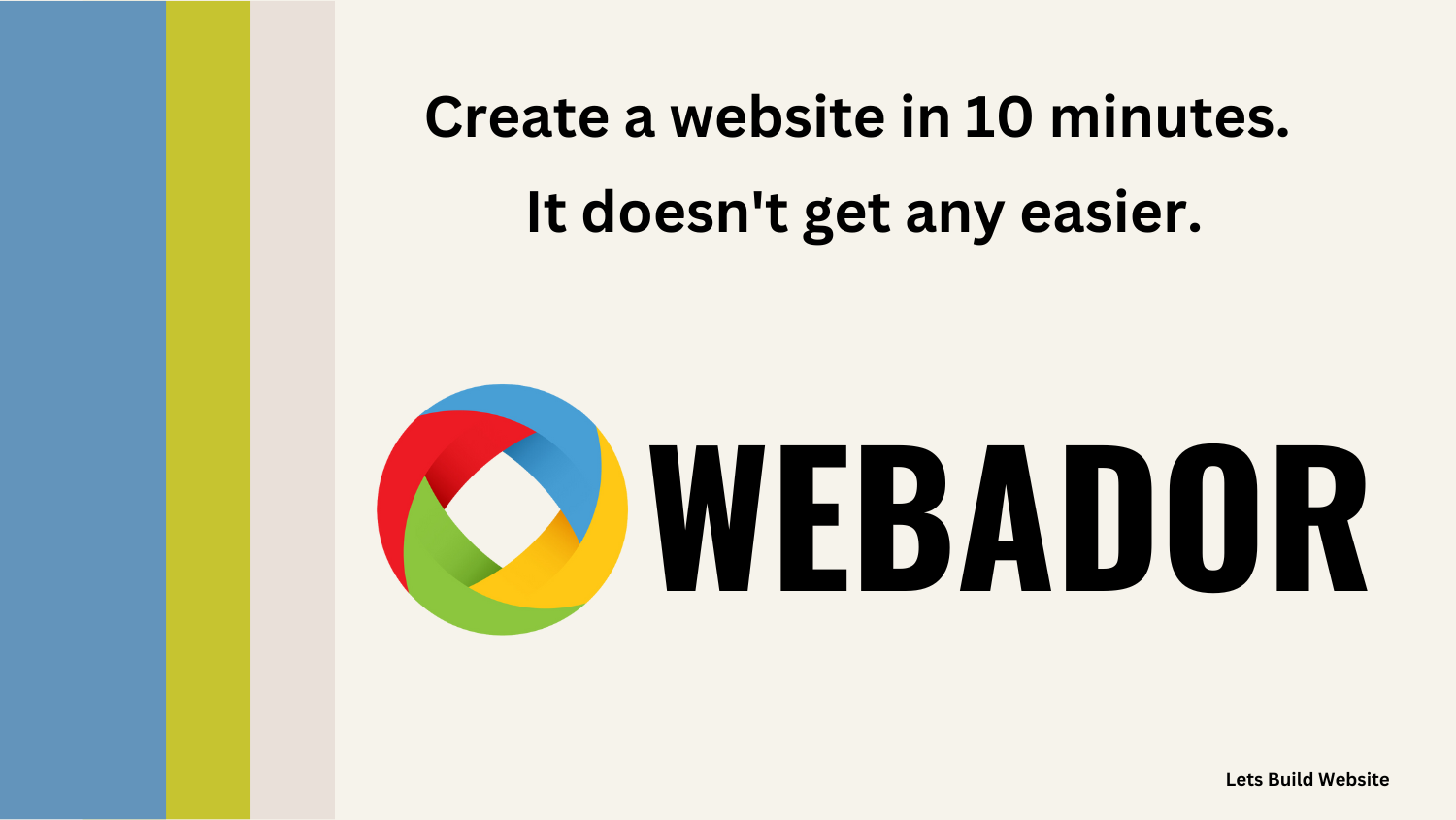 lets build website in 10 minutes webador website